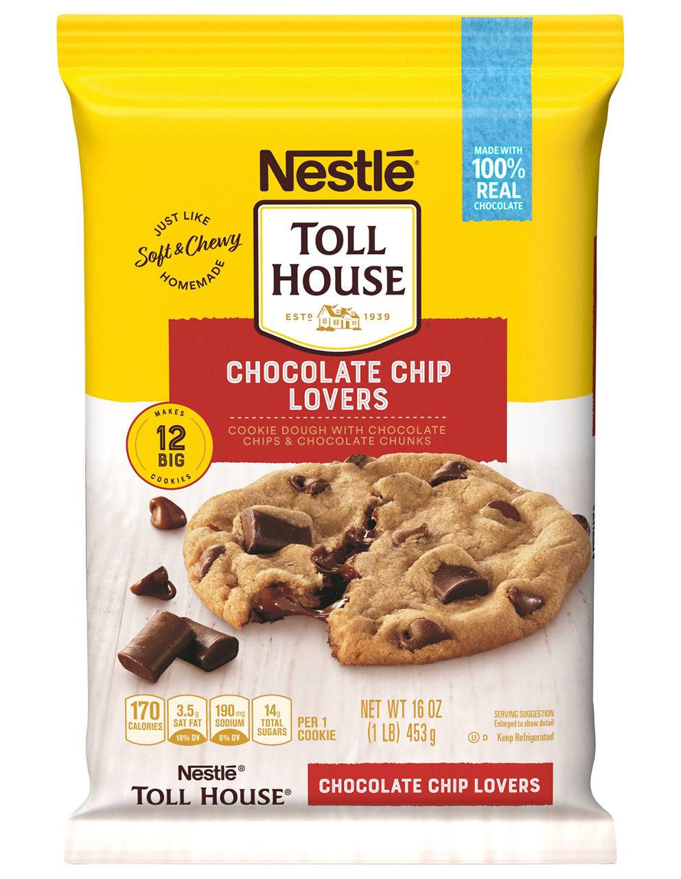 Toll House Cookie Dough, Chocolate Chip Lovers