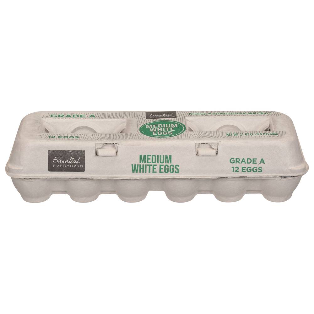 Essential Everyday Grade a Medium White Eggs