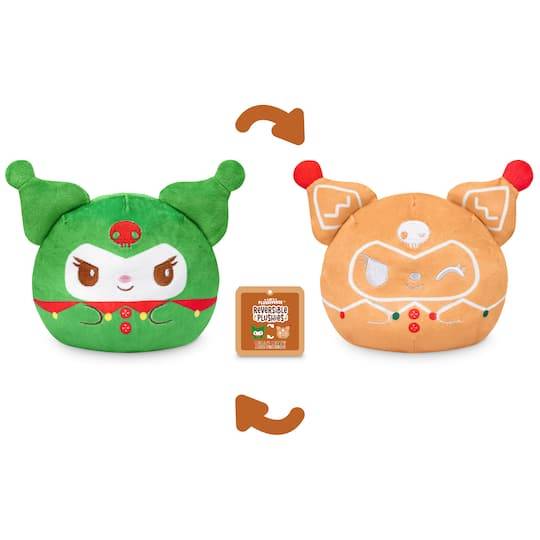 Sanrio Teeturtle 4" Kuromi Gingerbread Christmas Reversible Plushie