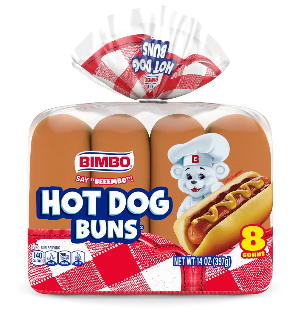 Bimbo Hot Dog Buns (14 oz, 8 ct)