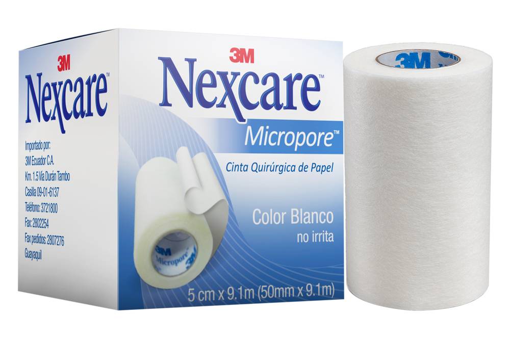 Nexcare MICROPORE PAPEL BLAN 50MMX9.1M