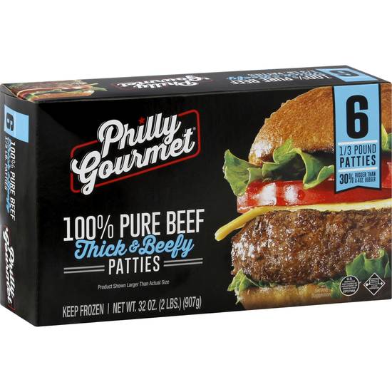 Philly Gourmet Thick 100% Pure Beef Patties