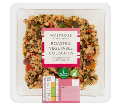 Waitrose & Partners Lemon & Herb Dressing Roasted Vegetable Couscous (200g)