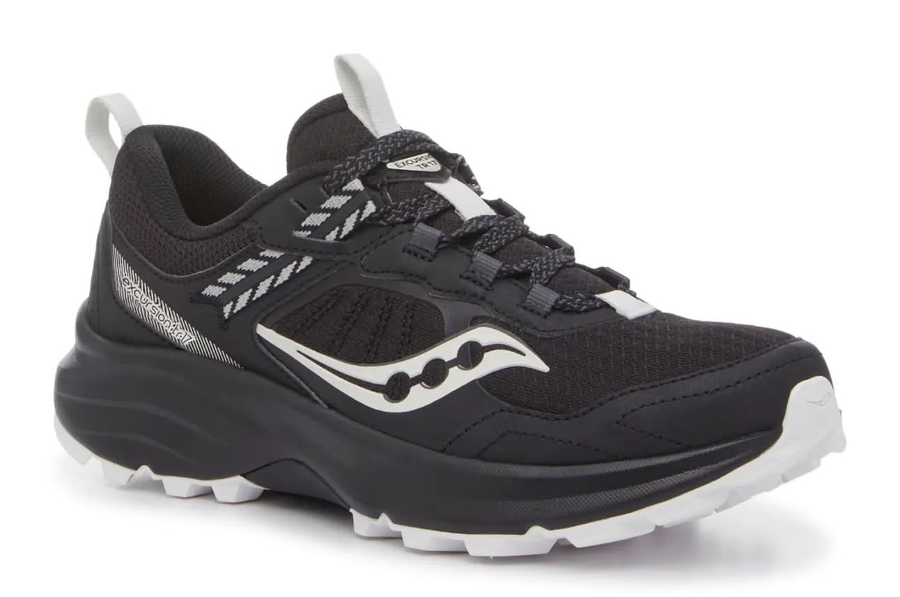 Saucony Excursion Tr17 Trail Running Shoe - Women S (Black/White Medium - 7.5)