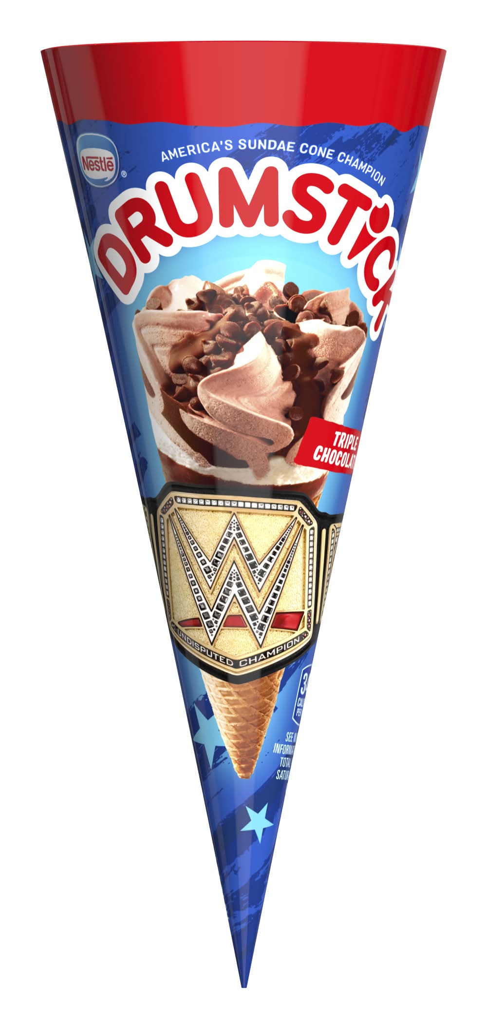 Drumstick Ice Cream Sundae Cone, Triple Chocolate, King (7.5 fl oz)