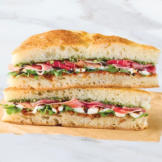 Prosciutto & Stracciatella Pesto Sandwich