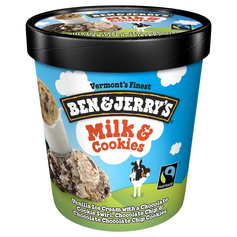 Ben & Jerry's Milk Cookies Ice Cream (vanilla-chocolate)