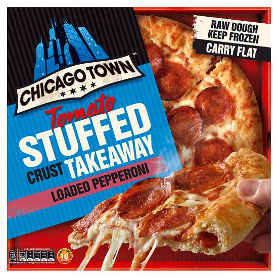 Chicago Town Takeaway Stuffed Crust Pepperoni Large Pizza (645g)