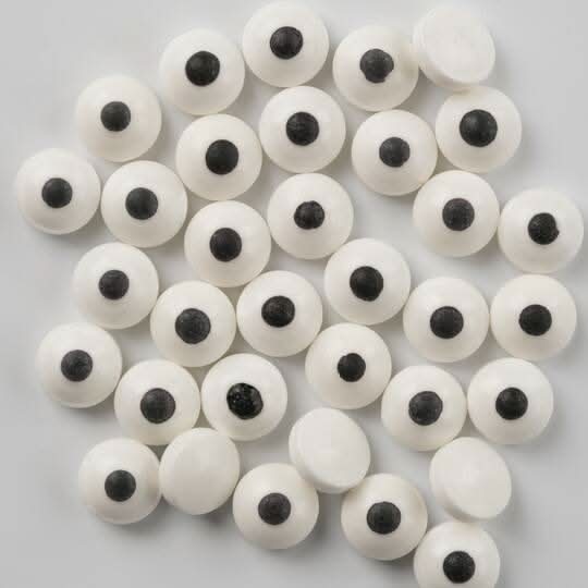 PME Cake Sweet Street Eyeball Sprinkles, 10 mm, Black-White (0.9 oz)