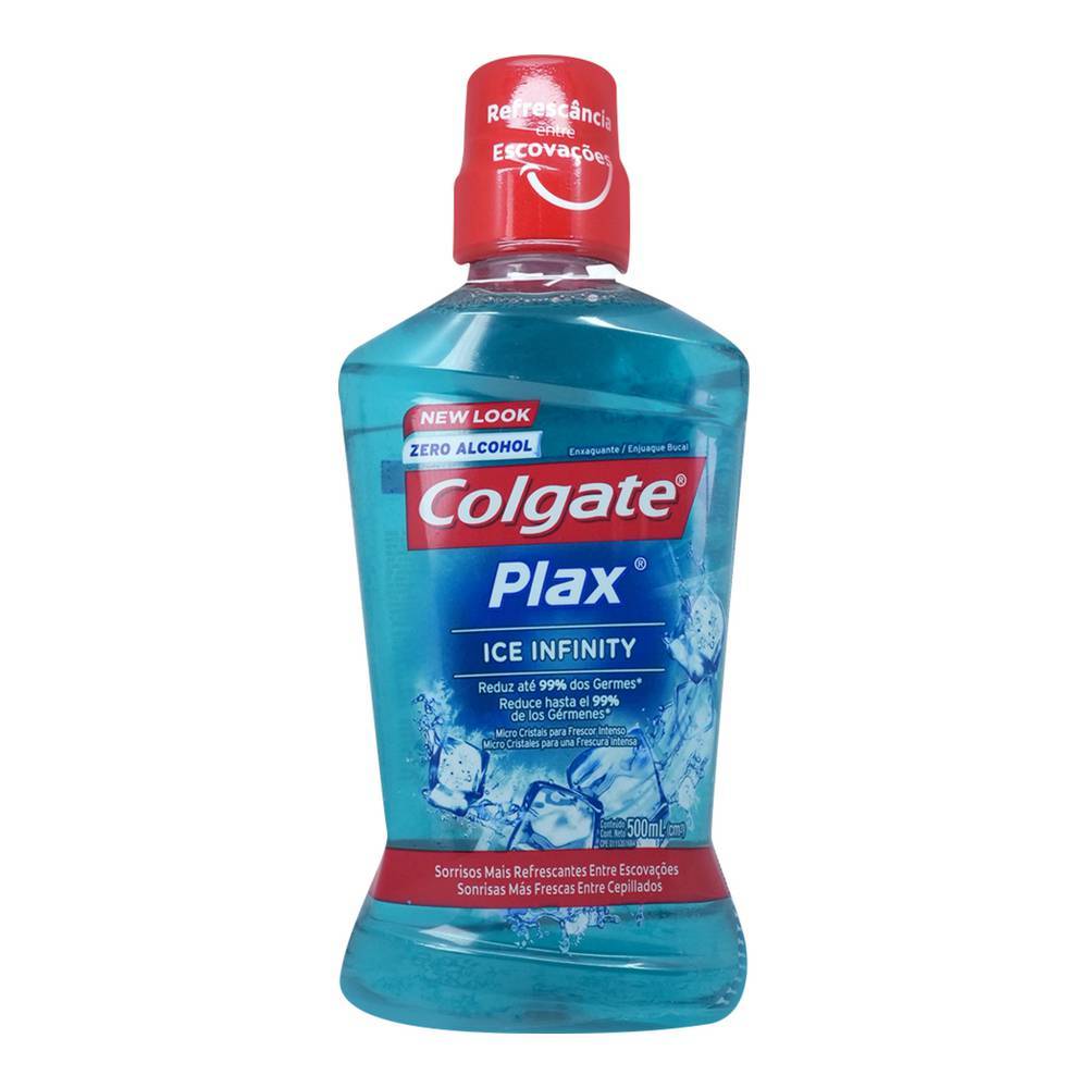 Colgate enjuague bucal plax ice infinity (botella 500 ml)