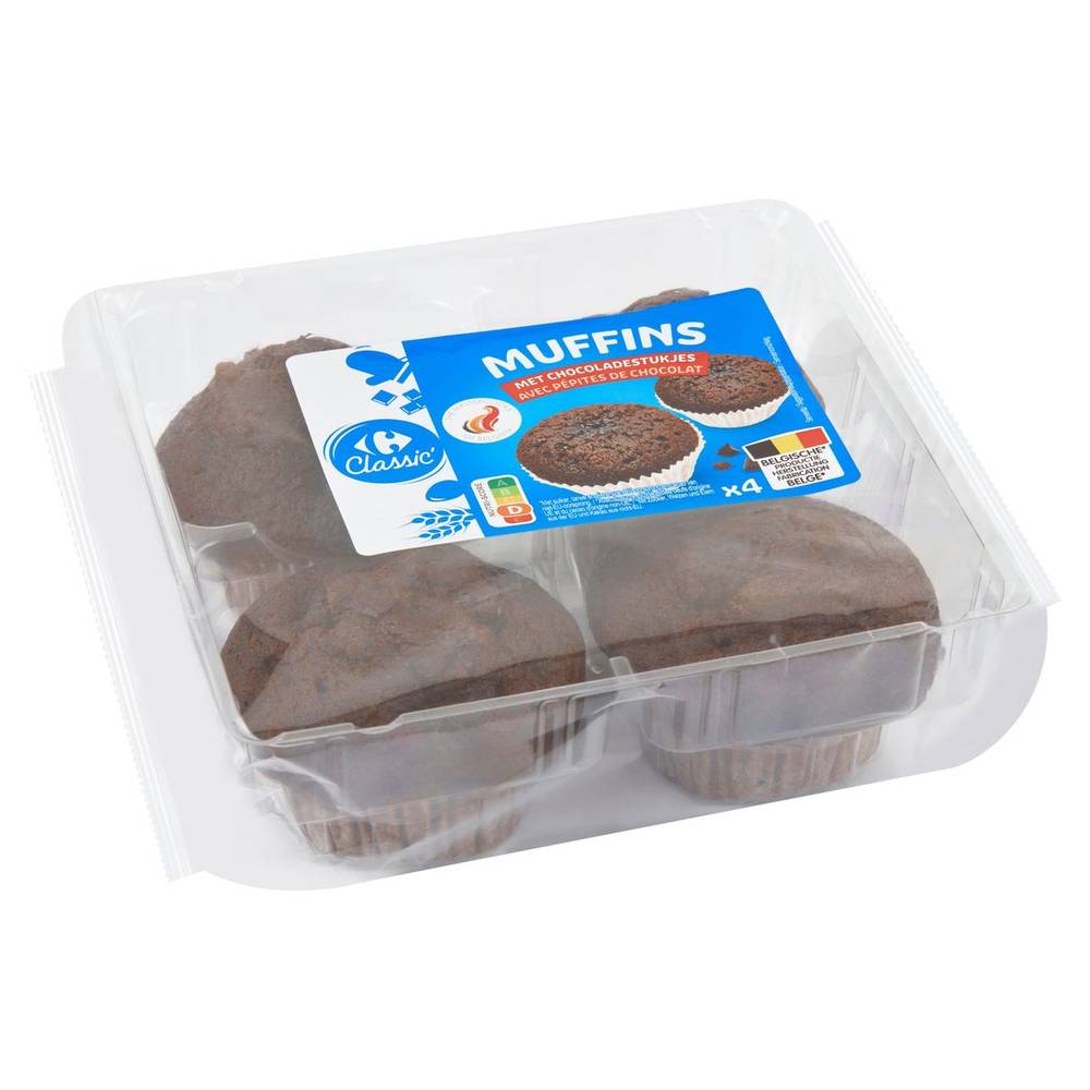 Carrefour Muffins avec Pépites de Chocolat 4 x 75 g