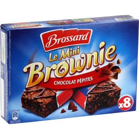 Gâteaux brownie chocolat pépites BROSSARD - les 8 gâteaux de 30 g