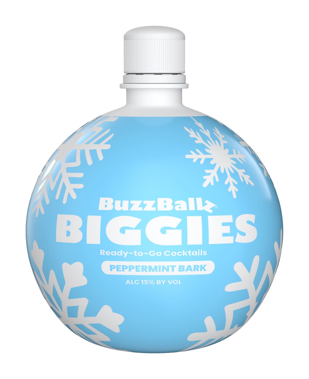 BuzzBallz Biggies Ready-To-Go Cocktails, Peppermint Bark (1.75 L)