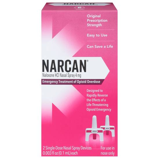 Narcan 4 mg Nalaxone Hci Nasal Spray (2ct)