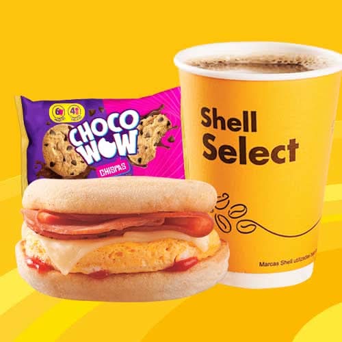 Combo Desayuno Muffin Jamón +  Galleta Choco Wow 36 g + Café 12 oz