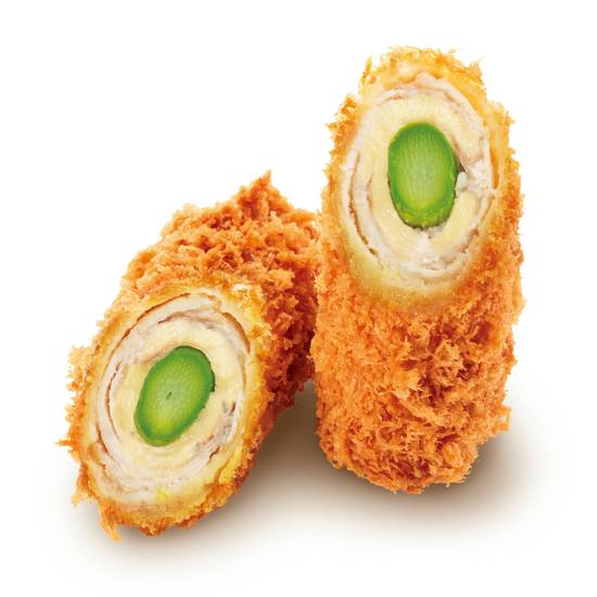 アスパラとチーズのロース巻きかつ