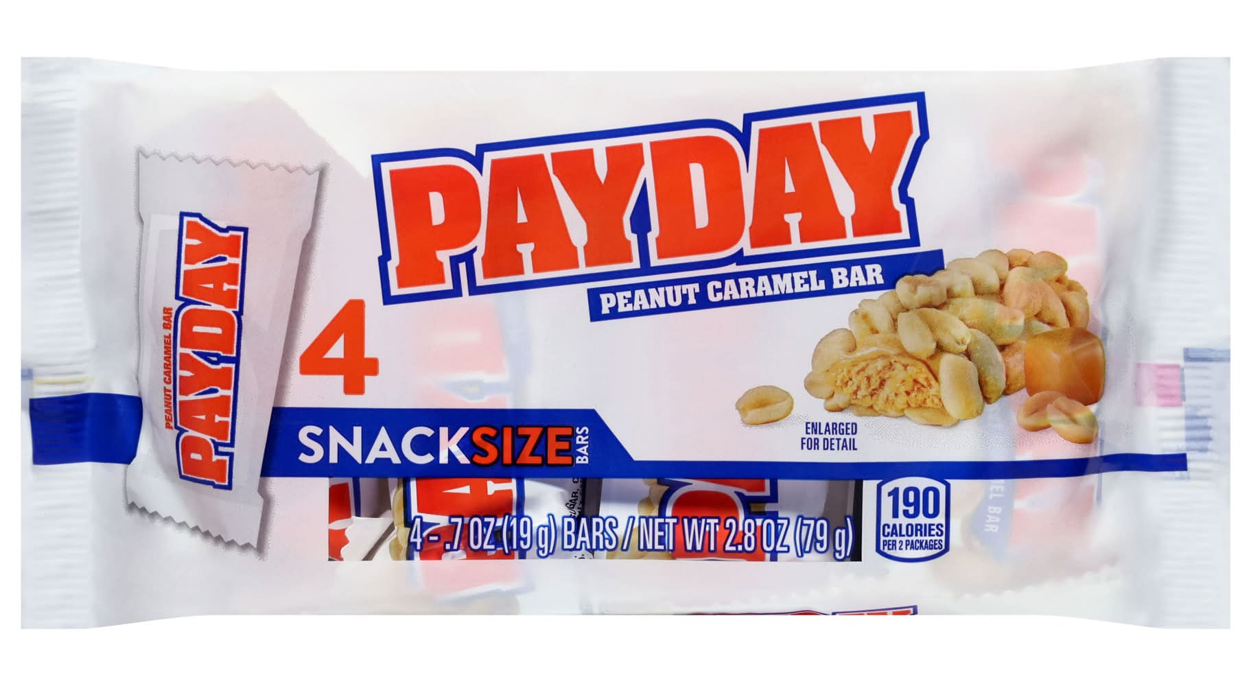 PayDay Candy Snack Bars, Peanut Caramel (4 x 0.7 oz)