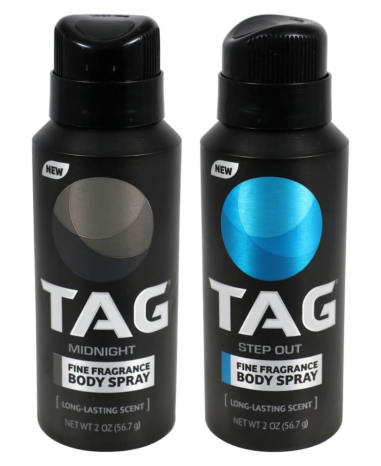 TAG Fine Fragrance Body Spray, Midnight-Step Out (2 x 2 oz)