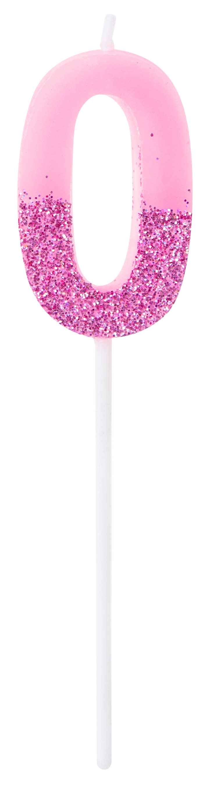 Numbers Birthday Candle 0 Pink