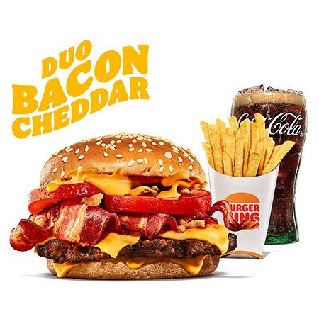 MENU DUO BACON CHEDDAR SINGLE  BEEF