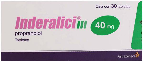 Astrazeneca inderalici propranolol tabletas 40 mg (30 piezas)