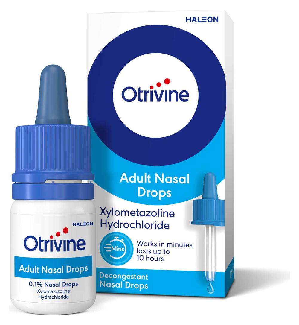 Otrivine Xylometazoline Hydrochloride Adult Nasal Drops (10ml)