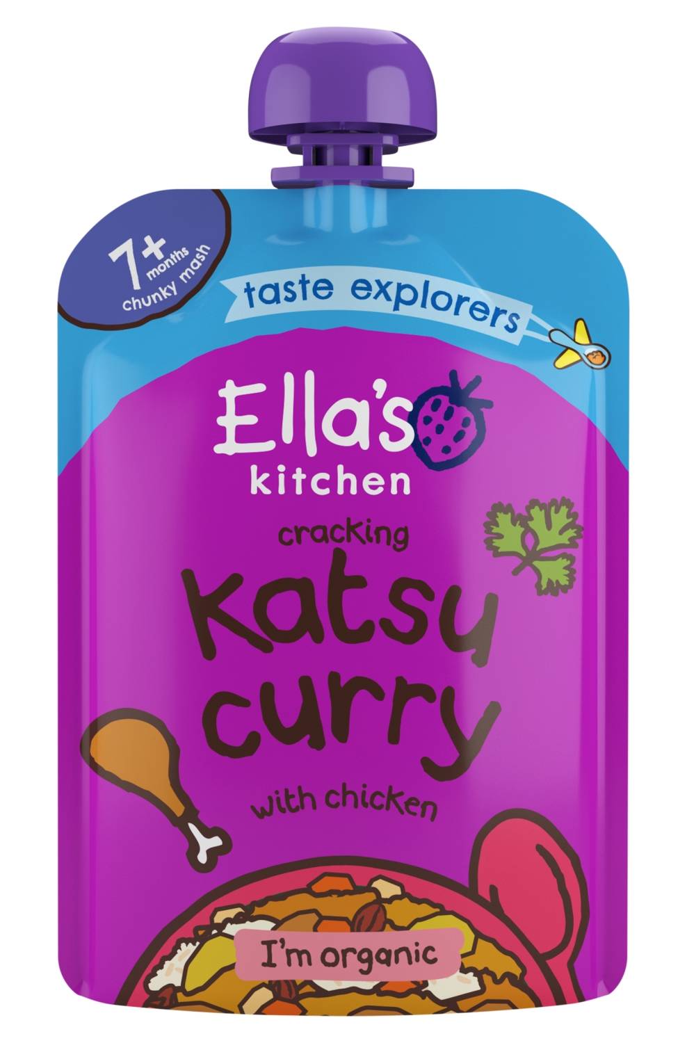Ellas Kitchen Stage 2 Organic Cracking Katsu Curry With Chicken 130G