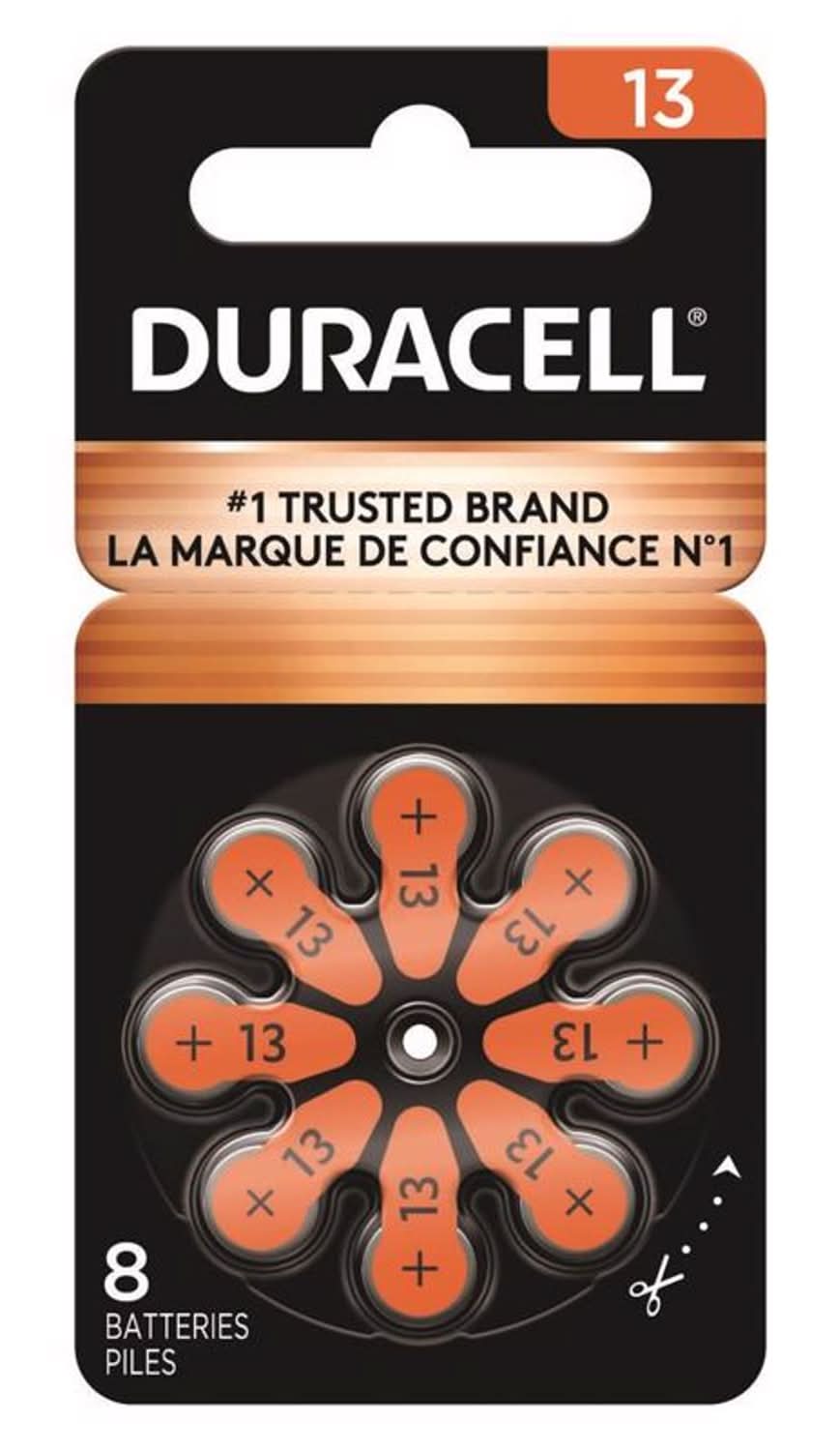 Duracell Zinc Air 13 1.5 V Hearing Aid Battery 8 Pk