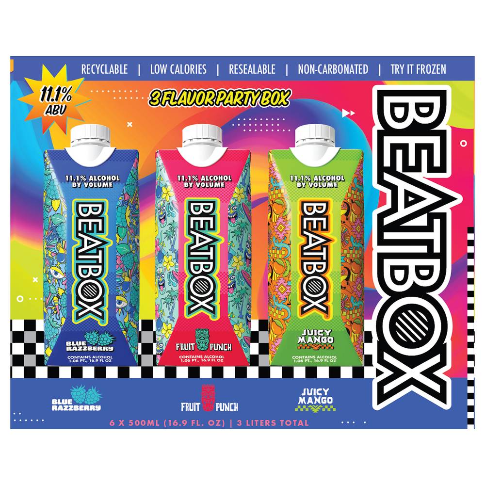 Beatbox Beer Variety pack (6 pack, 16.83 fl oz) (blue razzberry-fruit punch