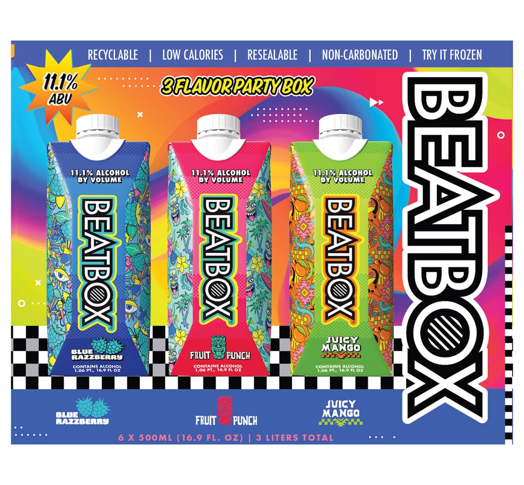 BeatBox Fruit Beer Variety pack, Assorted (6 x 16.9 fl oz)