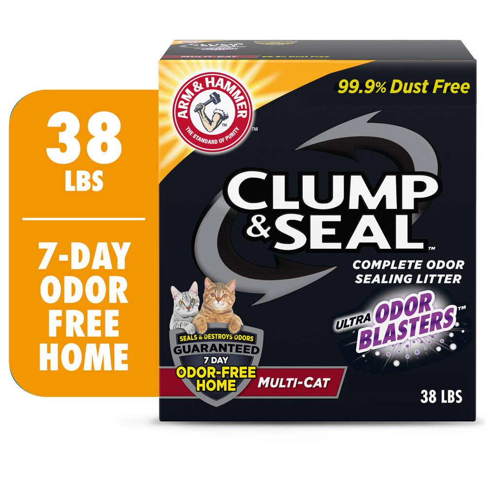 Arm & Hammer Clump & Seal Litter, Multi-Cat Litter (38 lbs)