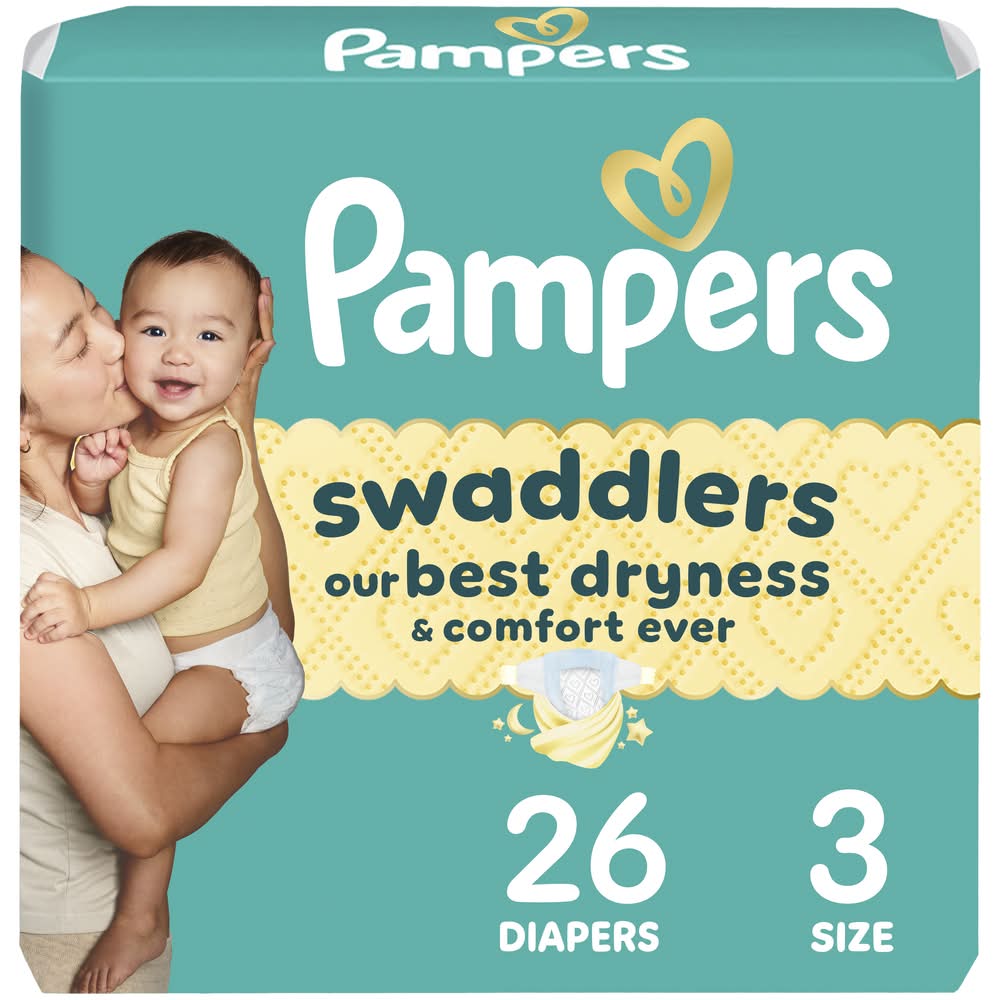 Pampers Swaddlers Baby Diapers Jumbo pack, Stage 3 (26 ct)