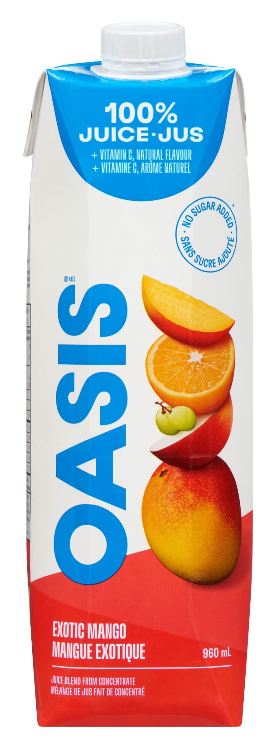 Oasis mélange de jus de fruits à base de concentré - fruit juice blend from concentrate (960 ml)