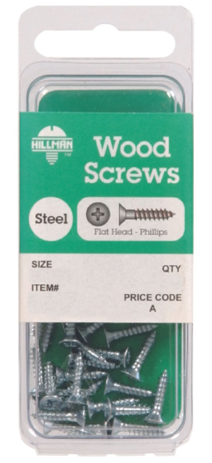 Hillman No. 6 X 5/8 In. L Phillips Zinc-Plated Coarse Wood Screws 1 Pk