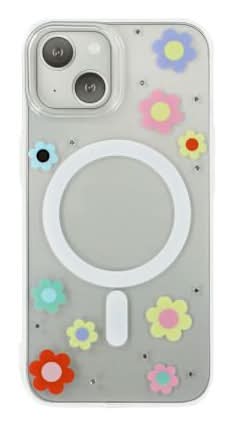 iPhone 16e®/15®/14®/13® Clear Crystal Phone Case iPhone 16e/15/14/13 Daisies