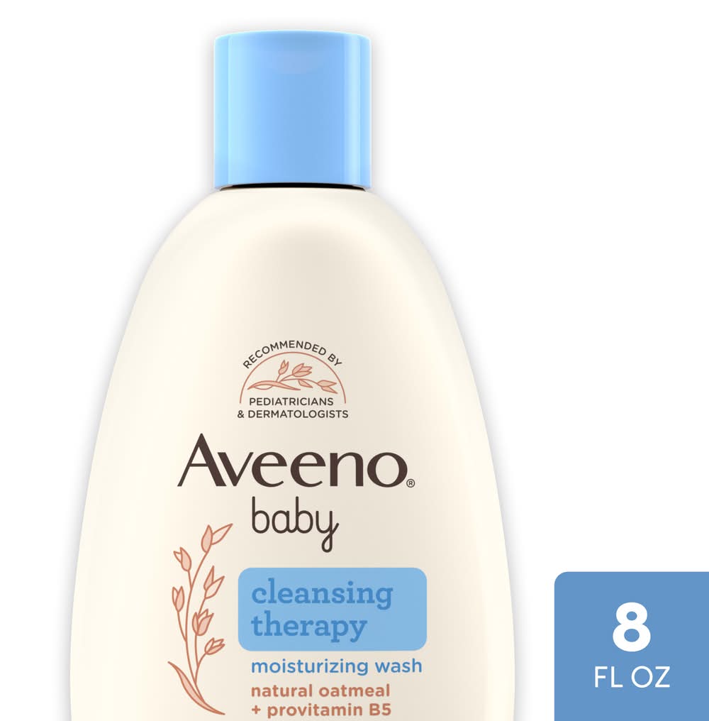 Aveeno Baby Cleansing Therapy Moisturizing Wash Natural Oatmeal (8 oz)