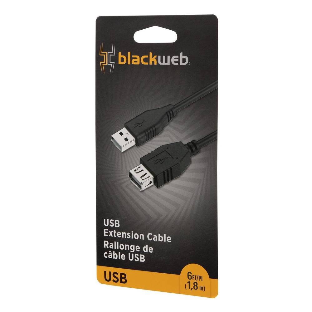 Blackweb Black Usb Extension Cable (1 unit)