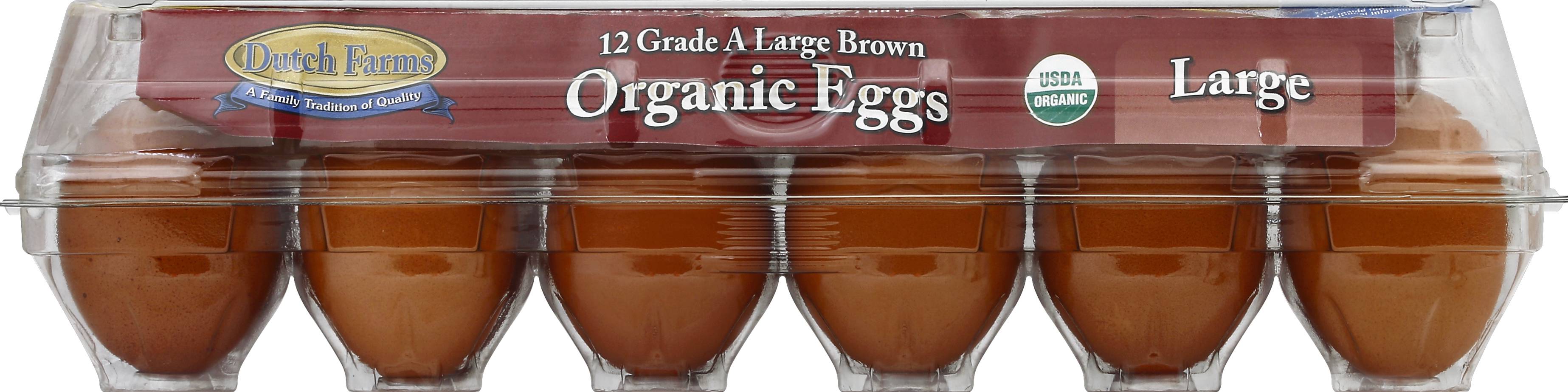 Dutch Farms Organic Grade a Large Brown Eggs (1.5 lbs, 12 ct)