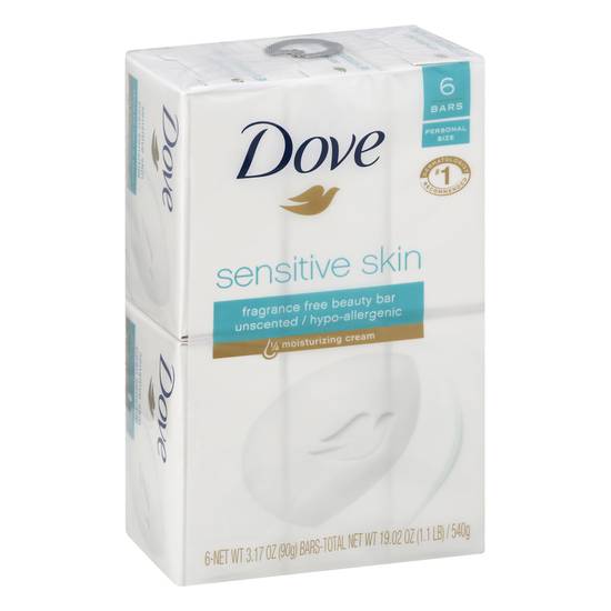 Dove Sensitive Skin Personal Size Beauty Bar (6 ct)