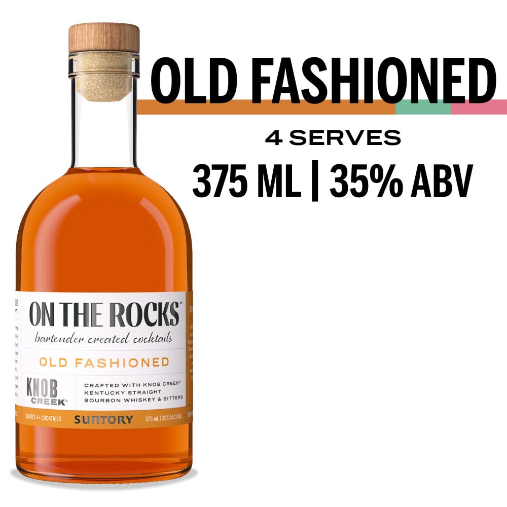 On The Rocks Classic Ready To Drink Cocktail With Knob Creek, Old Fashioned (375 ml)