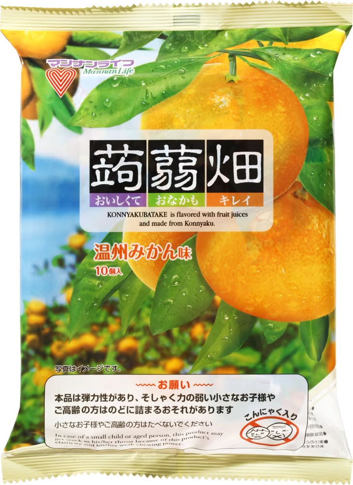 蒟蒻畑 フルーツこんにゃく - 温州みかん味 (10 入)