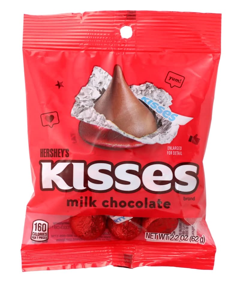 Hershey's Kisses Red Foil Milk Chocolate Candies (2.2 oz)