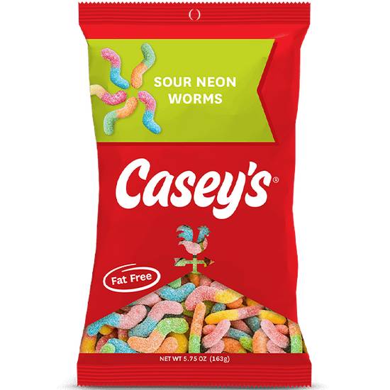 Casey's Sour Neon Gummy Worms 5.75oz
