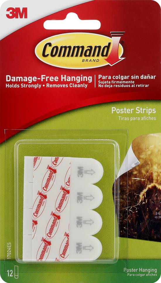 Command Damage-Free Hanging Poster Strips (12 strips)