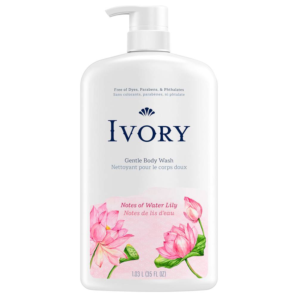 Ivory Water Lily Scent Mild and Gentle Body Wash