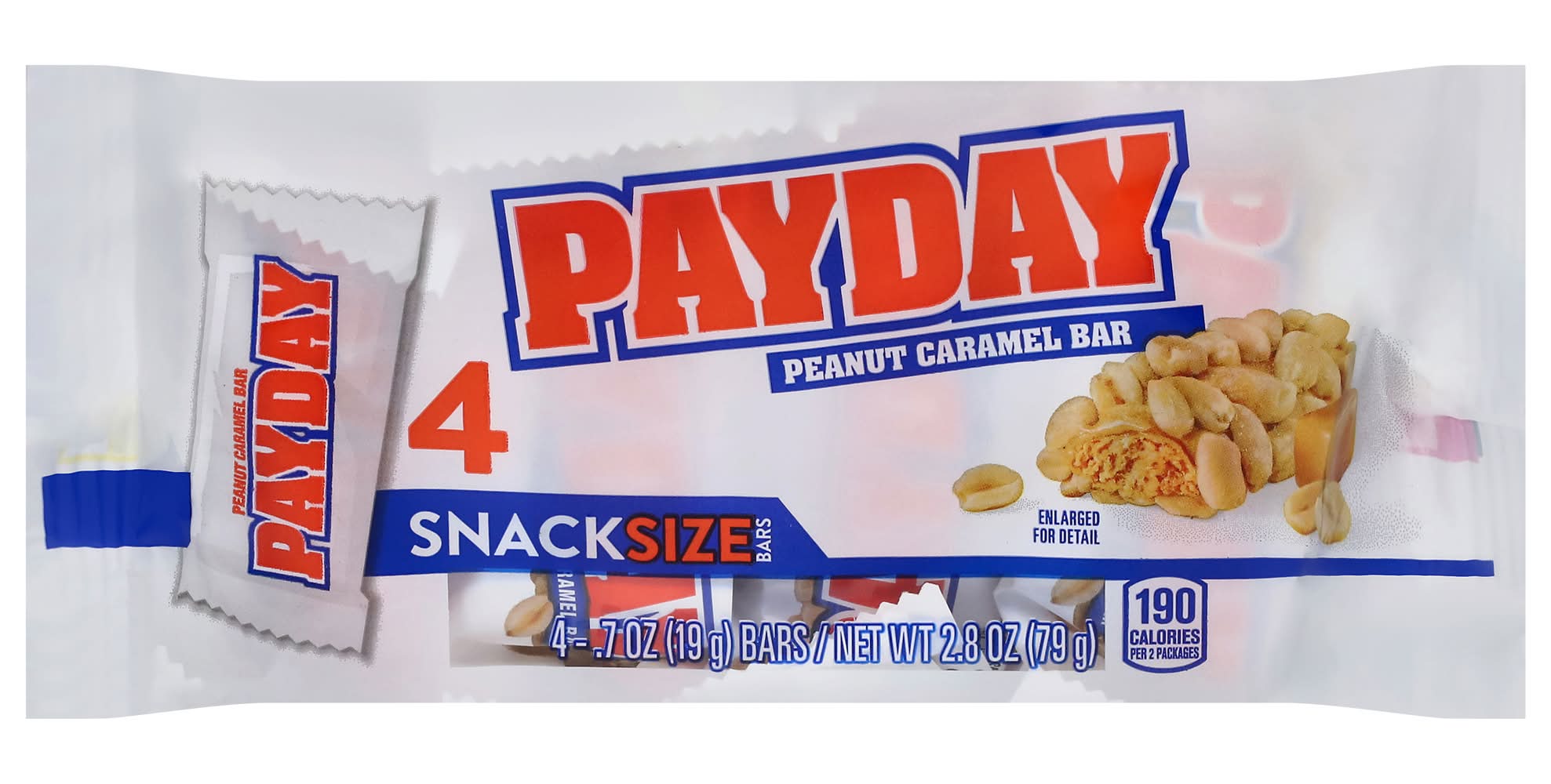 PayDay Candy Snack Bars, Peanut Caramel (4 x 0.7 oz)