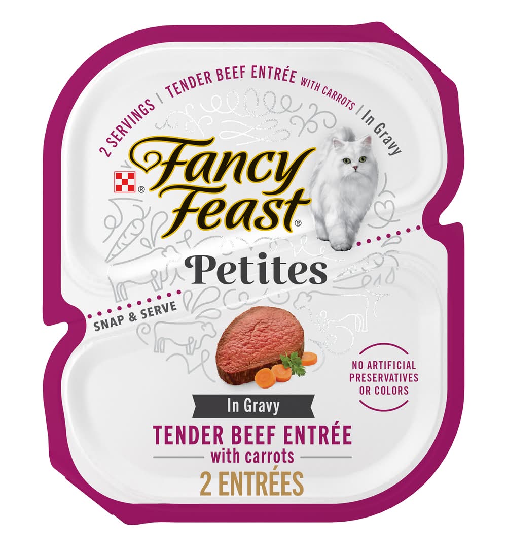 Purina Fancy Feast Petites Tender Beef Entree With Carrots in Gravy (1.4 oz, 2 ct)