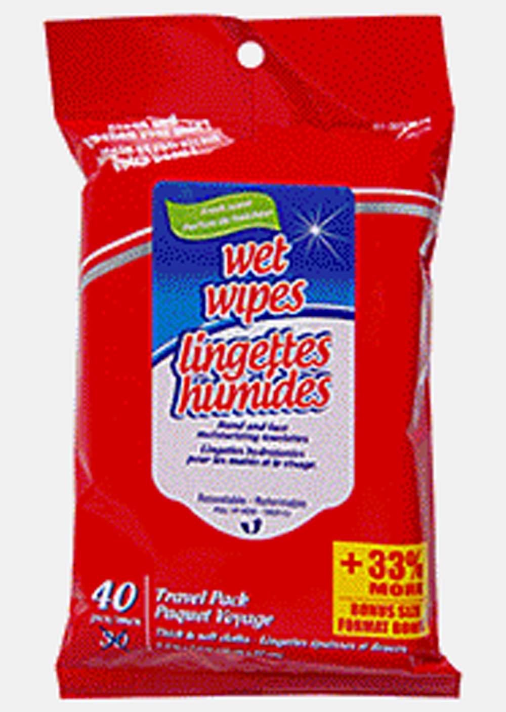 Dollarama Hand and Face Wet Wipes (40 ct)