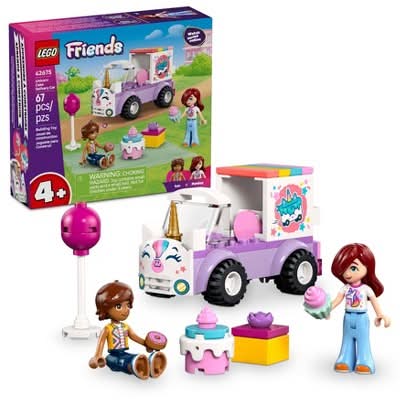 LEGO Friends Unicorn Cake Delivery Car Building Toy 4+ Years 42675, Unisex (67 ct)