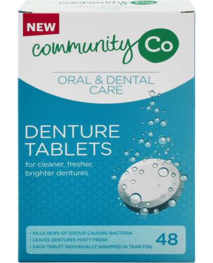 Community Co  Oral & Dental Care Denture Tablets (48 pack)